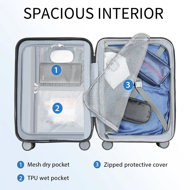 KROSER 20" Hardside Expandable Carry-On Luggage - Image 3