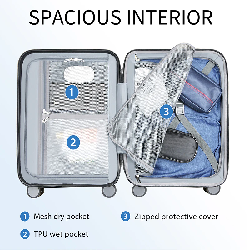 KROSER 20" Hardside Expandable Carry-On Luggage with USB & TSA Lock - Image 28