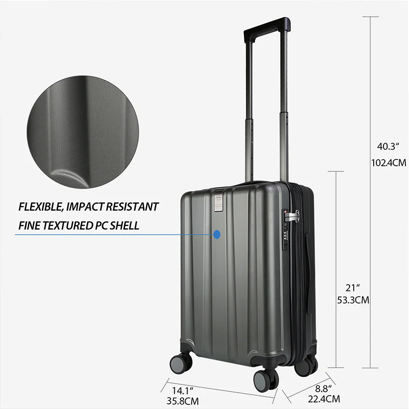 KROSER 20" Hardside Expandable Carry-On Luggage with USB & TSA Lock - Image 26